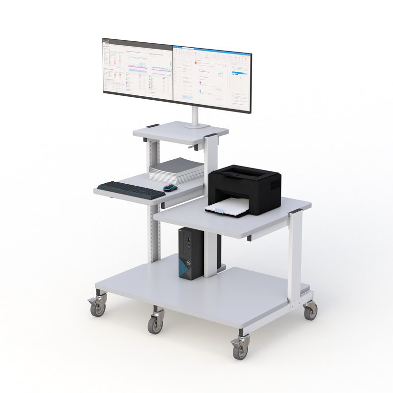 AFC Multi-Tray Computer Cart: Efficient Mobility for Enhanced Productivity 6 Multi-Tray Computer Cart