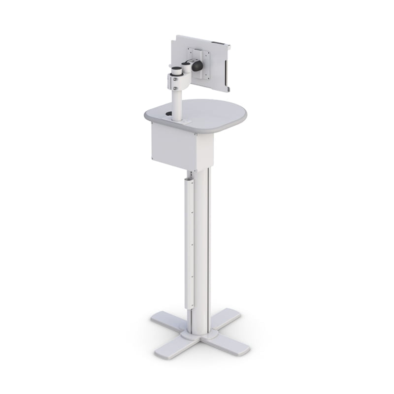AFC Medical Furniture: Floor Stand for iPad Tablet Holder - Stable and Adjustable Design for Optimal Digital Experience 4 AFC Floor-Standing Workstation Post for ergonomic support.