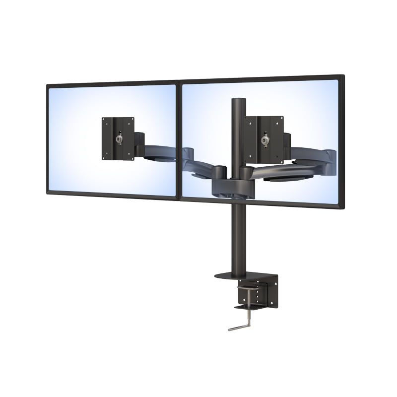 AFC Adjustable Z Arm Dual-Monitor Stand - Create an Efficient Work Environment 2 AFC's Corner Desk Monitor Mount for space-efficient corner setups.