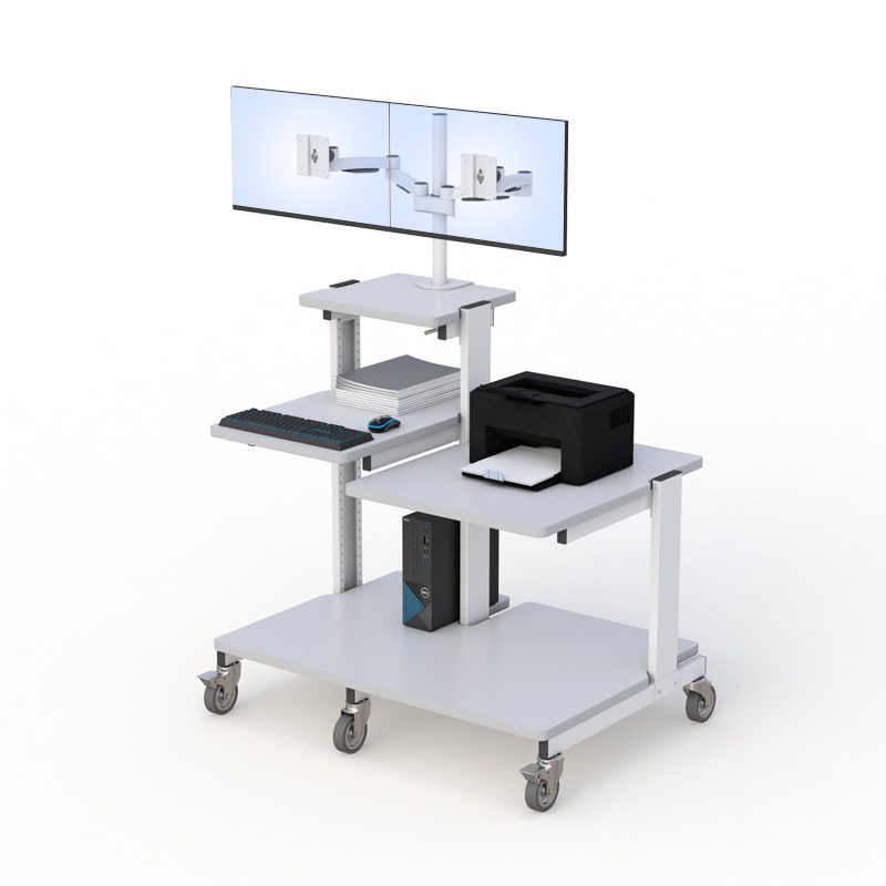 AFC Multi-Tray Computer Cart: Efficient Mobility for Enhanced Productivity 2 AFC Multi-Tray Computer Cart
