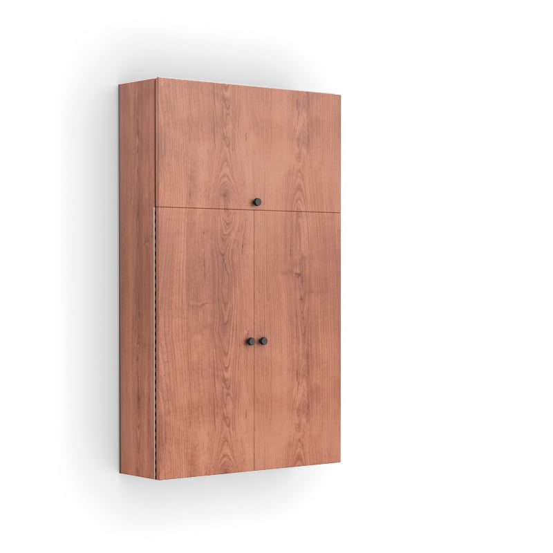 Ergonomic Wall-Mounted Computer Workstation with Height Adjustment by AFC 8 Ergonomic Wall Computer Cabinet