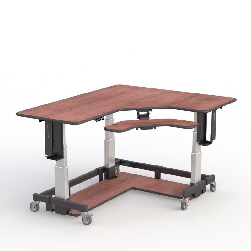 AFC Medical Furniture Stand Up Desk 5 Modern ergonomic corner workstation with smooth height adjustment.