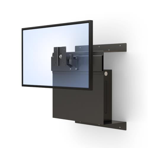 Enhance Productivity with AFC CPU and Monitor Wall Mount Track 1 AFC's Desktop CPU stand provides robust support and organization for your computer's central processing unit.