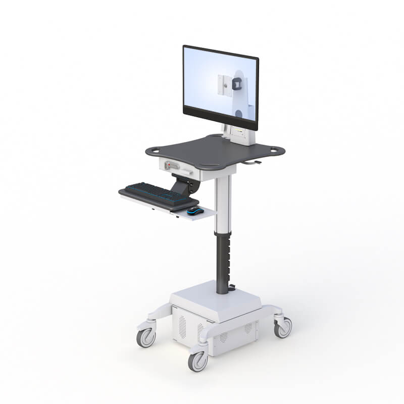 AFC Medical Furniture: PC910 Medical Computer Cart 5 771900 height adjustable hospital telehealth computer cart