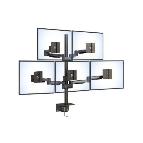 Elevate Your Multitasking: AFC 5-Monitor Articulating Arm Stand 2 AFC's Quadruple Monitor Mount for extensive multi-monitor configurations.