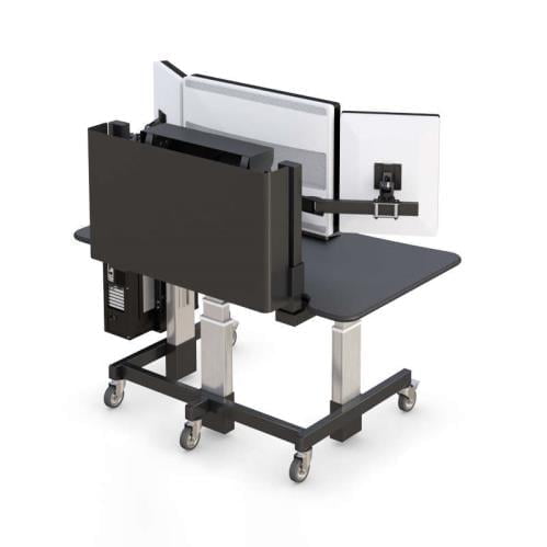 AFC Standing Office Cardiology Workstation Desk: Stylish and Functional Solution for a Modern Workstation 4 772196 height adjustable electric sit stand desk for radiology service center