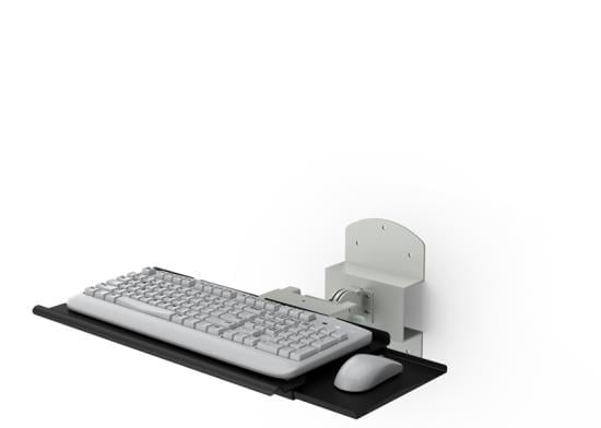 Wall Track Retractable Keyboard Holder with Mouse Tray 1 772457 wall mounted keyboard tray