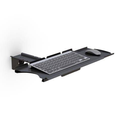 Wall Mount Track Keyboard Tray with Sliding Mouse Holder 3 772465 wall mount keyboard tray with sliding mouse front