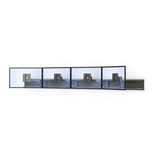 Four Monitor Video Wall Mount 1 772507 wall mounted horizontal four monitor adjustable arm