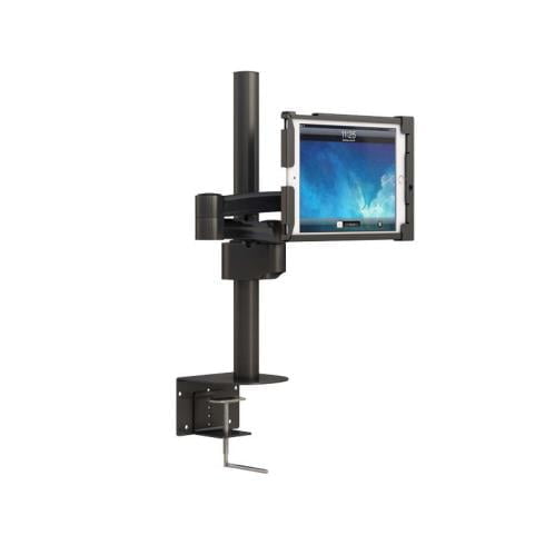 Optimize Your Medical Workflow: AFC iPad Air 2 Desk Clamp 2 AFC's Monitor Stand with Keyboard Tray for integrated desk solutions.