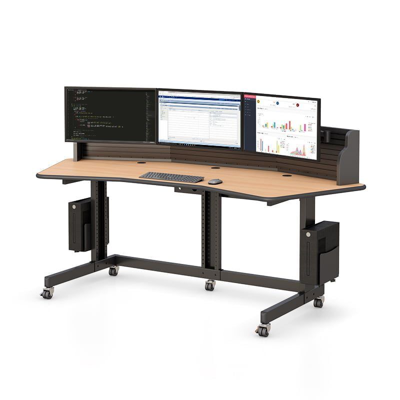 AFC Computer Desk with Slat Wall Monitor Mounts: Streamlined Workspace Solution 1 AFC's multipurpose bench: versatile for a wide range of tasks and projects.