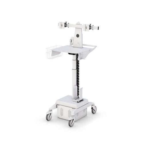 AFC Medical Furniture: Mobile Computer Cart with Dual Monitor Arm 5 772740 portable mobile hospital medical computer cart