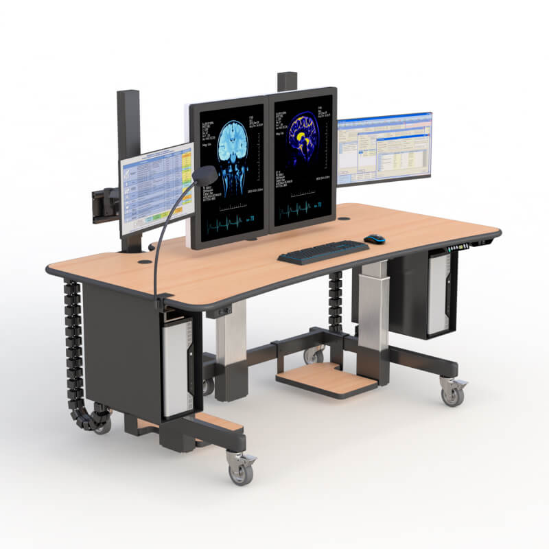 Elevate Your Radiology Workstation with AFC's Radiologist Desk 4 Radiology Workstation Uplift Desk