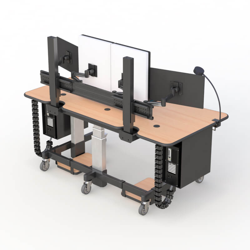 Elevate Your Radiology Workstation with AFC's Radiologist Desk 5 Radiology Workstation Uplift Desk