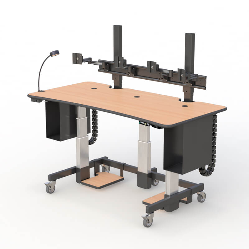 Elevate Your Radiology Workstation with AFC's Radiologist Desk 6 Radiology Workstation Uplift Desk