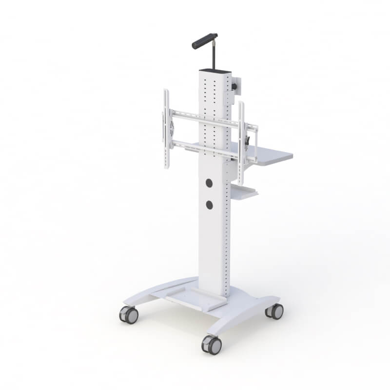 Transform Patient Care with AFC's Telemedicine Hospital Computer Cart - Your Mobile Medical Assistant 4 Rolling Large Flat Screen Stand