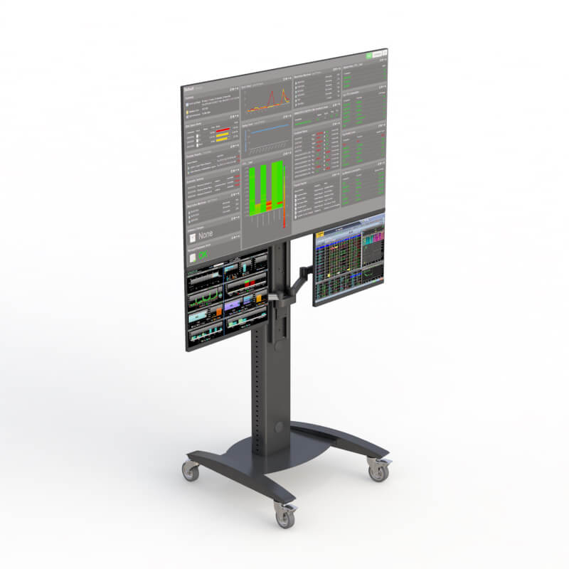 AFC's Rolling TV Computer Cart and Stand - The Perfect Solution for Versatile Display and Computing Needs in Medical Settings 2 TV Floor Stand