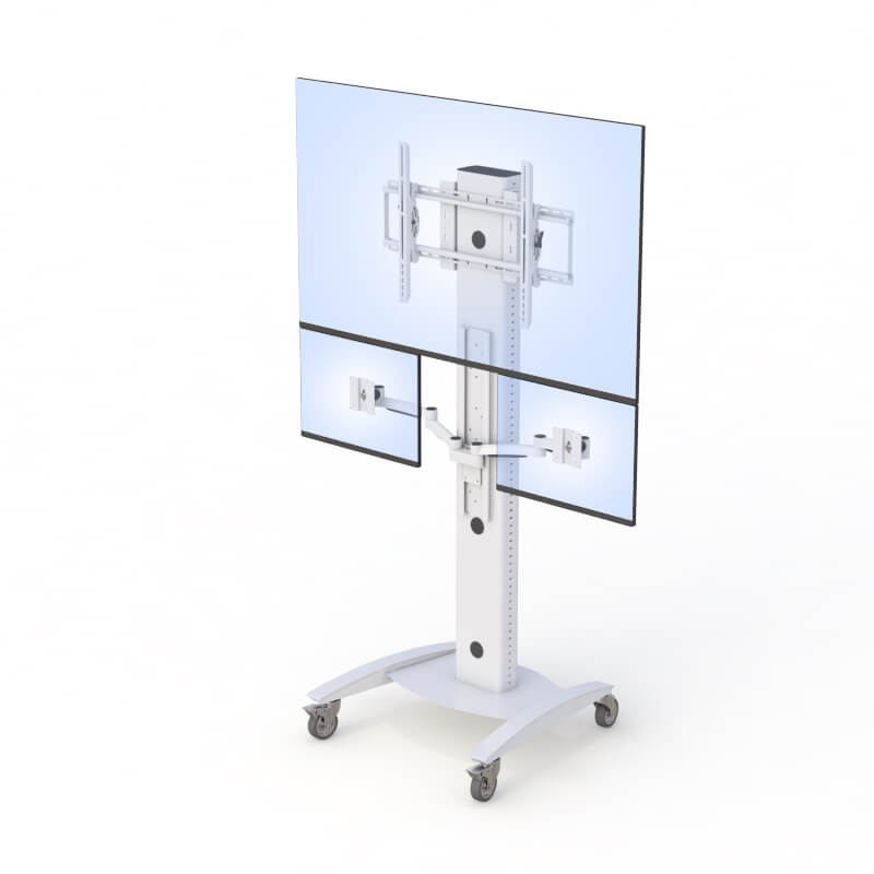 AFC's Rolling TV Computer Cart and Stand - The Perfect Solution for Versatile Display and Computing Needs in Medical Settings 6 TV Floor Stand