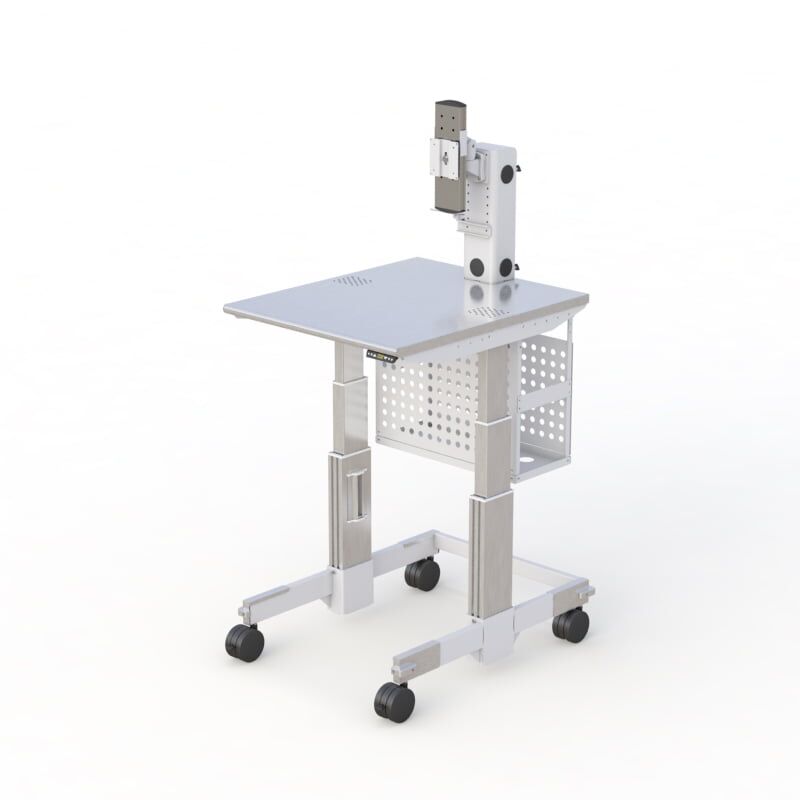 Cleanroom Computer Workstation Cart on Wheels - AFC Medical Furniture 6 AFC Cleanroom Quality Control Desks: Hygienic and efficient solutions for quality control in cleanroom environments.