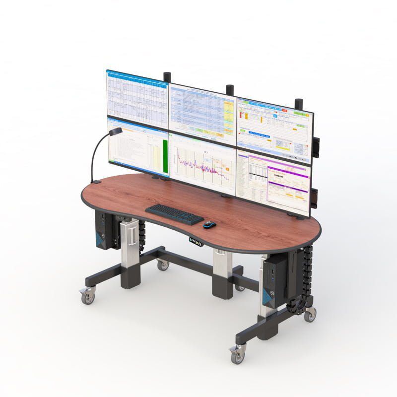 Mobile Adjustable Standing Desk Cart for Maximum Flexibility by AFC 3 AFC's telemedicine desk solutions for remote healthcare consultations.