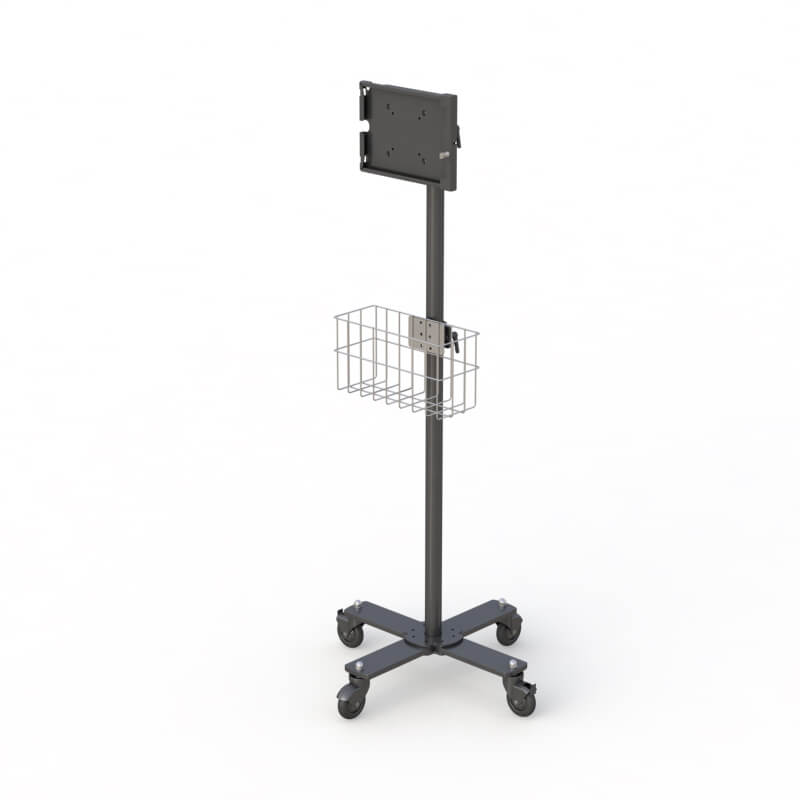 Mobile Tablet Cart with Storage Basket from "AFC" 5 Ergonomic Tablet Cart