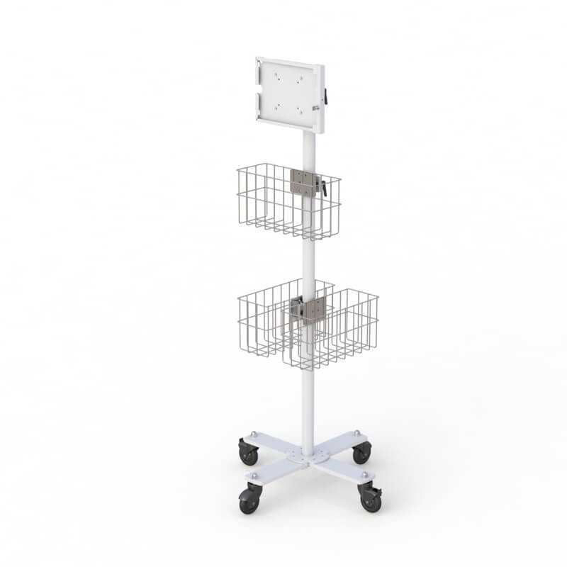 Mobile Tablet Computer Stand with Storage by AFC 4 AFC's Mobile Healthcare Carts on Wheels for versatile medical applications.