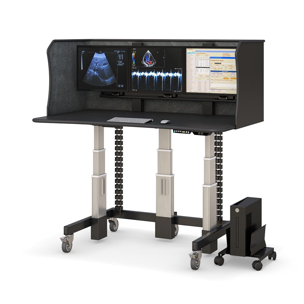 Enhance Productivity and Wellness with AFC Cardiology and Oncology Standing Workstation Desk: Customizable Ergonomics 1 AFC cardiology reading room furniture provides ergonomic and functional solutions for comfortable and effective cardiology exams.
