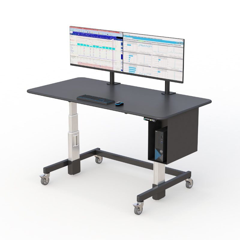 Elevate Your Productivity and Comfort with Adjustable Standing Desk 1 Single tier HDPE desk by AFC - a sturdy and durable desk made from high-density polyethylene.