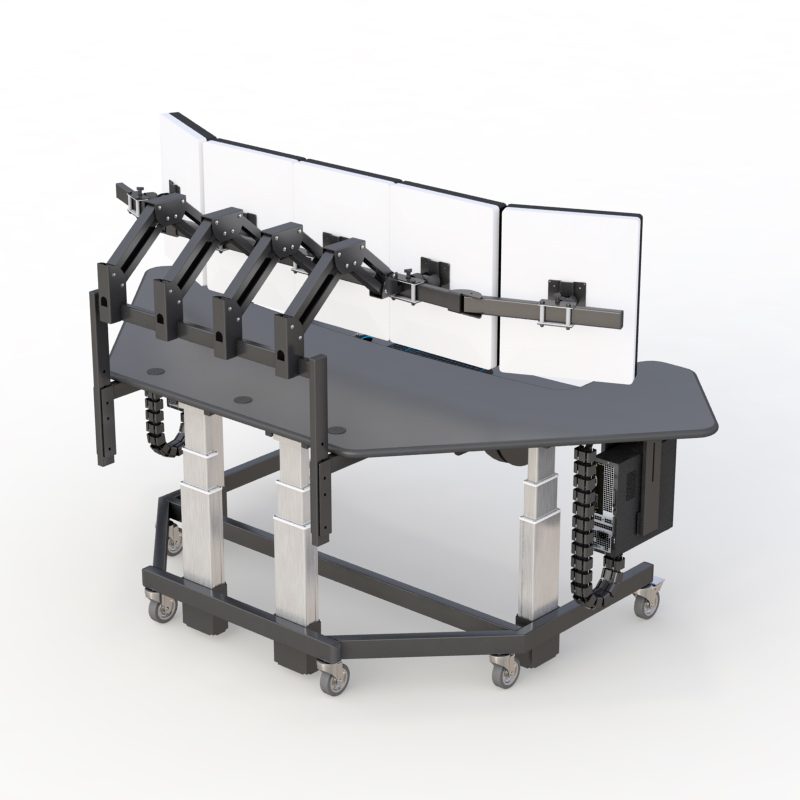 AFC Home Office Standing Desk 6 AFC's sit-to-stand desks offering easy transitions between sitting and standing.