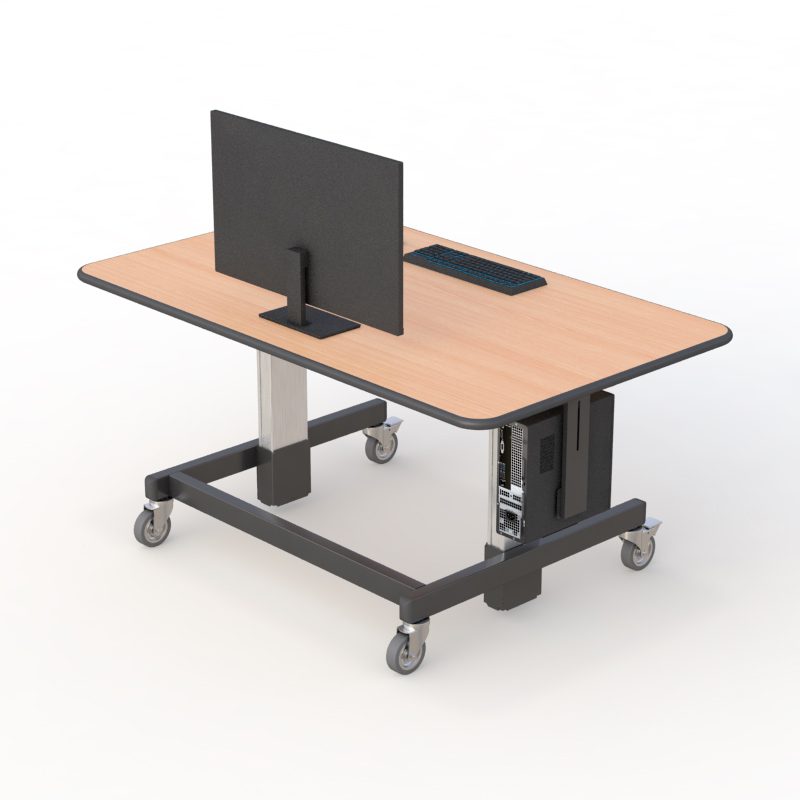 AFC Sit Stand Computer Desk 4 Sit-stand ergonomic desk with smooth lift system for flexible workspaces.