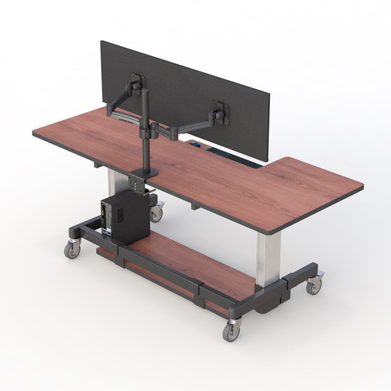 AFC Medical Furniture: Transform Your Work Environment with the Computer Standing Station 4 AFC's Portable Tablet Cart Workstation for mobile work.