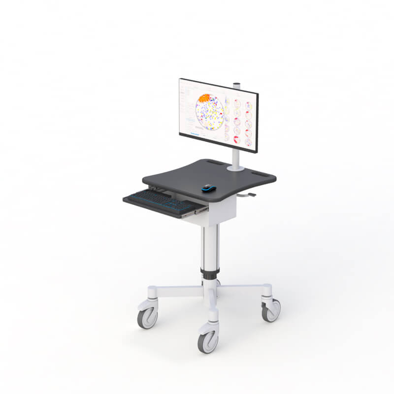 Telemedicine POC Cart: Ergonomic and Height Adjustable 3 772990 Ergonomic Height Adjustable Telemedicine POC Cart 03