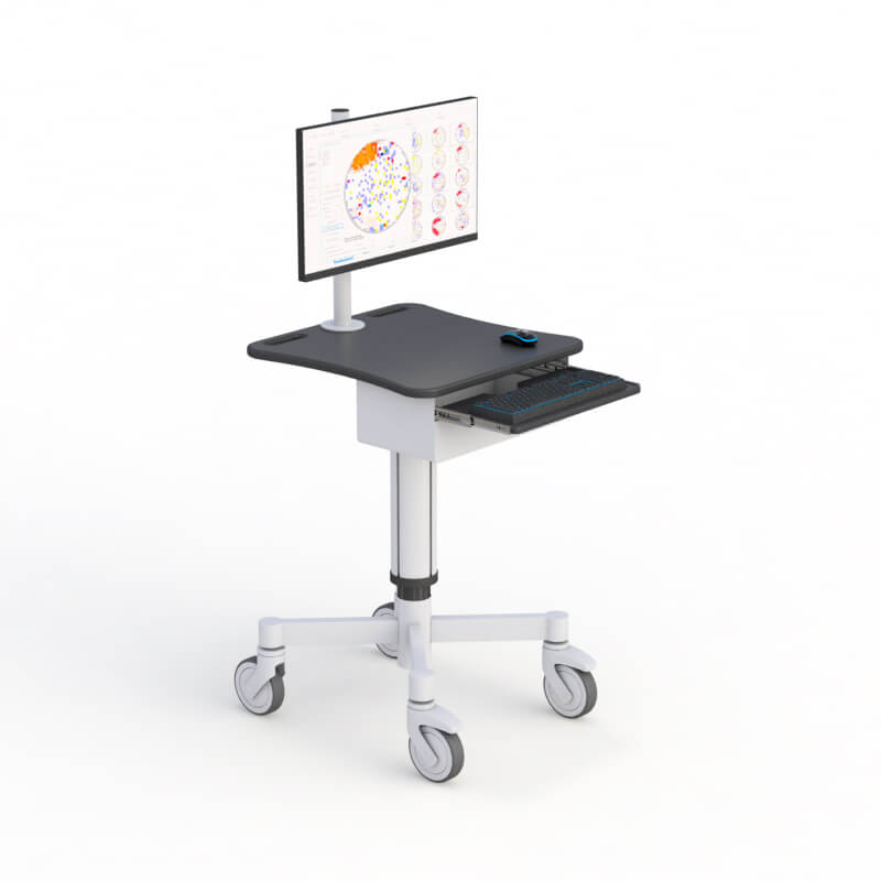 Telemedicine POC Cart: Ergonomic and Height Adjustable 5 772990 Ergonomic Height Adjustable Telemedicine POC Cart 05