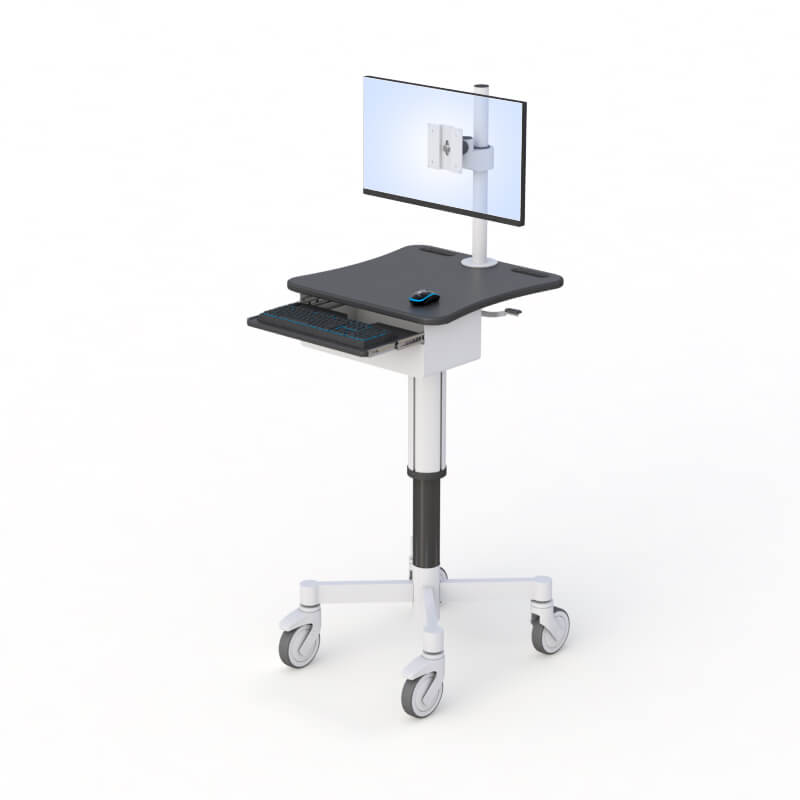 Telemedicine POC Cart: Ergonomic and Height Adjustable 7 772990 Ergonomic Height Adjustable Telemedicine POC Cart 07