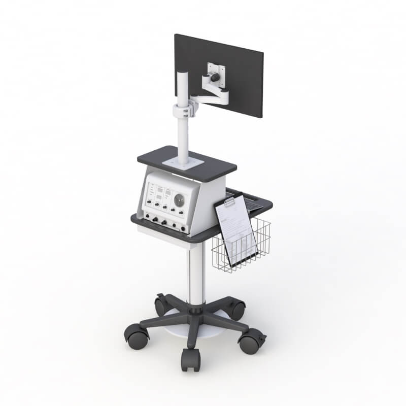 Height-Adjustable POC Cart with Monitor Arm Extension & Equipment Stoppers 4 772993 Height Adjustable POC Cart 04