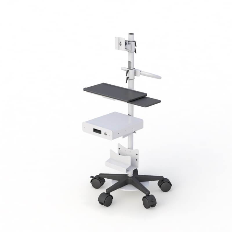 Advanced Medical Pole Cart: VESA Mount, Keyboard Tray & Stabilized Design 5 772994 Advanced Medical Pole Cart 05