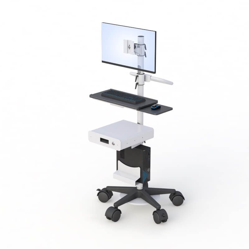 Advanced Medical Pole Cart: VESA Mount, Keyboard Tray & Stabilized Design 6 772994 Advanced Medical Pole Cart 06
