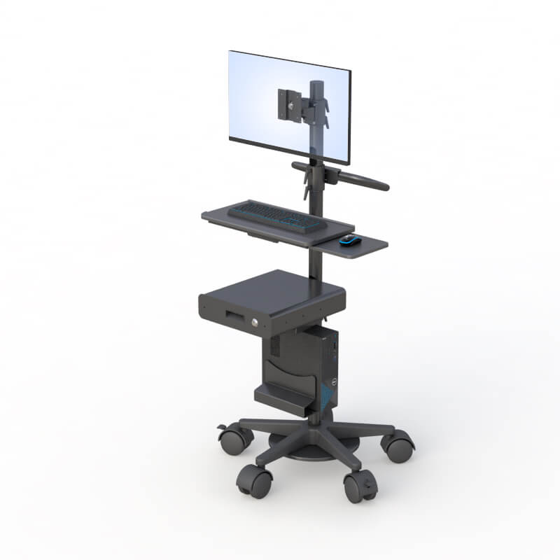 Advanced Medical Pole Cart: VESA Mount, Keyboard Tray & Stabilized Design 7 772994 Advanced Medical Pole Cart 07