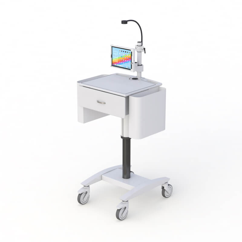 Mobile POC Tablet Cart with Stadiometer Storage & Weight Scale Holder 1 772999 Universal Tablet POC Cart 01