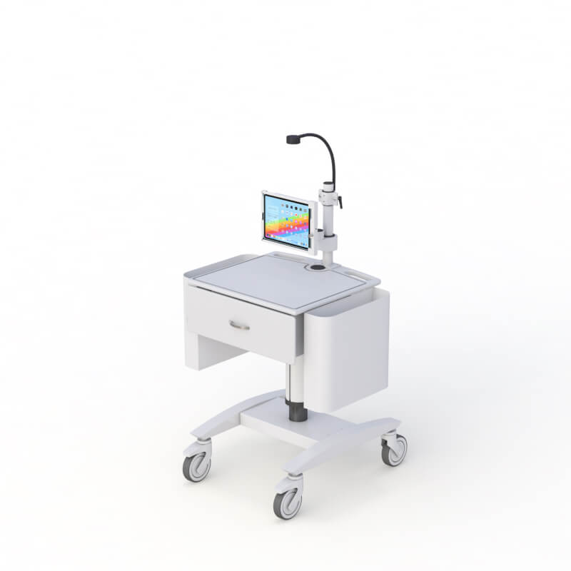 Mobile POC Tablet Cart with Stadiometer Storage & Weight Scale Holder 2 772999 Universal Tablet POC Cart 02