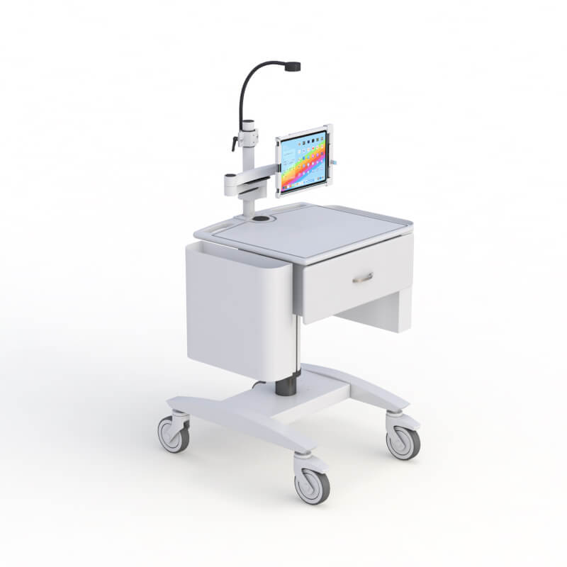 Mobile POC Tablet Cart with Stadiometer Storage & Weight Scale Holder 3 772999 Universal Tablet POC Cart 03
