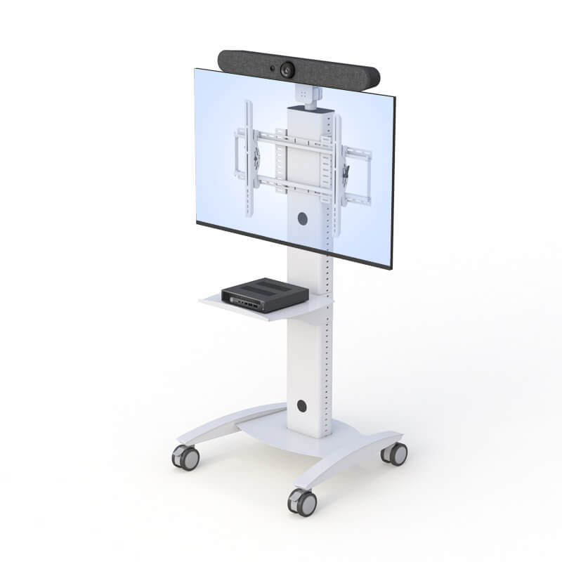 Logitech Rally Bar Mini Mounting Solution – Ergonomic Video Conferencing Cart 5 Professional Mobile Stand for Logitech Rally Bar Mini Setup