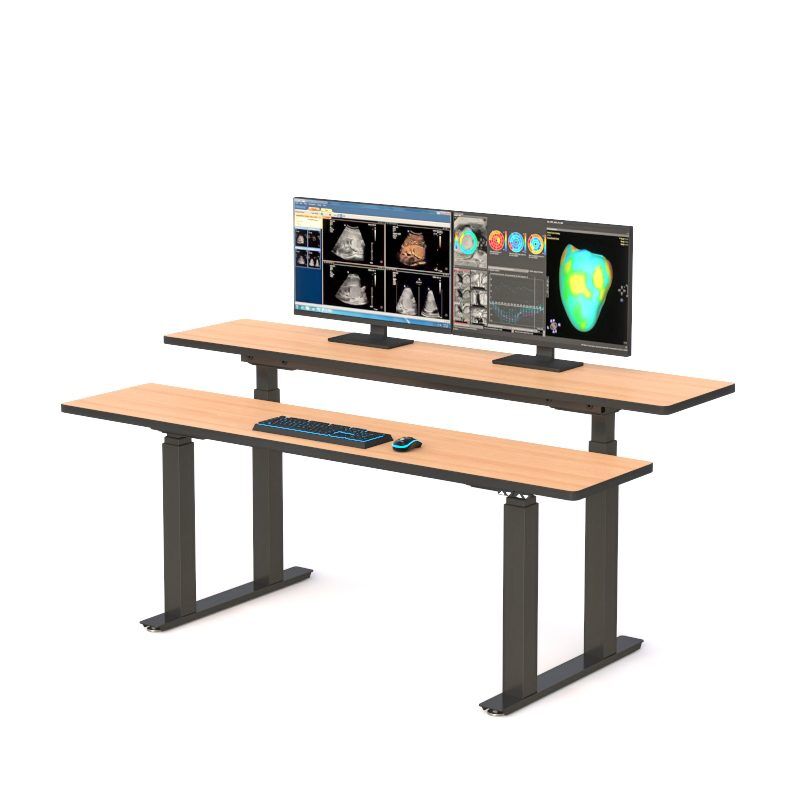 Dual Tier Height Adjustable Standing Table 5 Dual Tier Height Adjustable Standing Table - Image 5