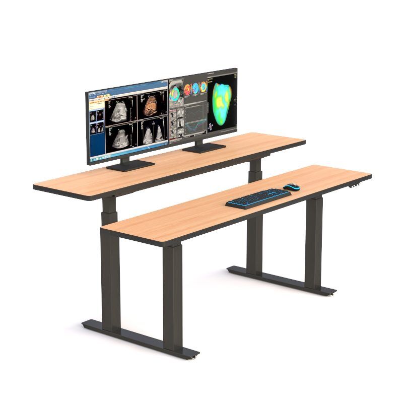 Dual Tier Height Adjustable Standing Table 7 Dual Tier Height Adjustable Standing Table - Image 7