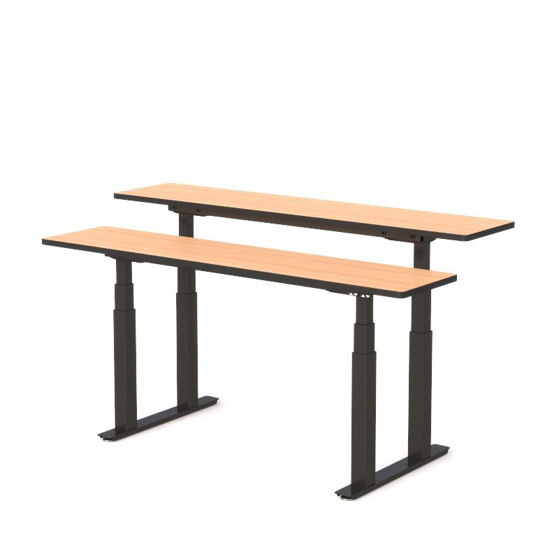 Dual Tier Height Adjustable Standing Table 3 Dual Tier Height Adjustable Standing Table - Image 3