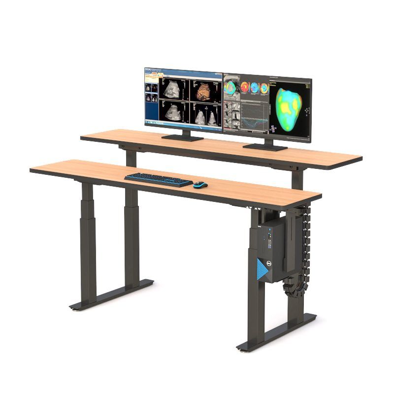 Dual Tier Height Adjustable Standing Table 4 Dual Tier Height Adjustable Standing Table - Image 4