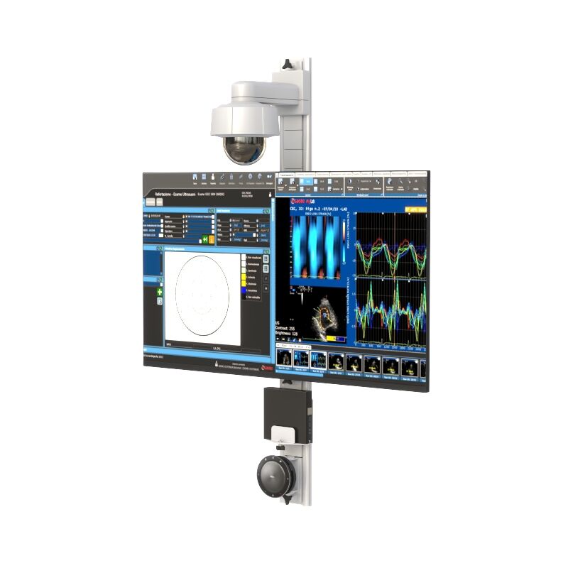 Wall-Mounted Telehealth Workstation with Camera Mount, Speaker Integration & Dual Monitor Support 1 Wall-Mounted Telehealth Workstation with Camera Mount, Speaker Integration & Dual Monitor Support